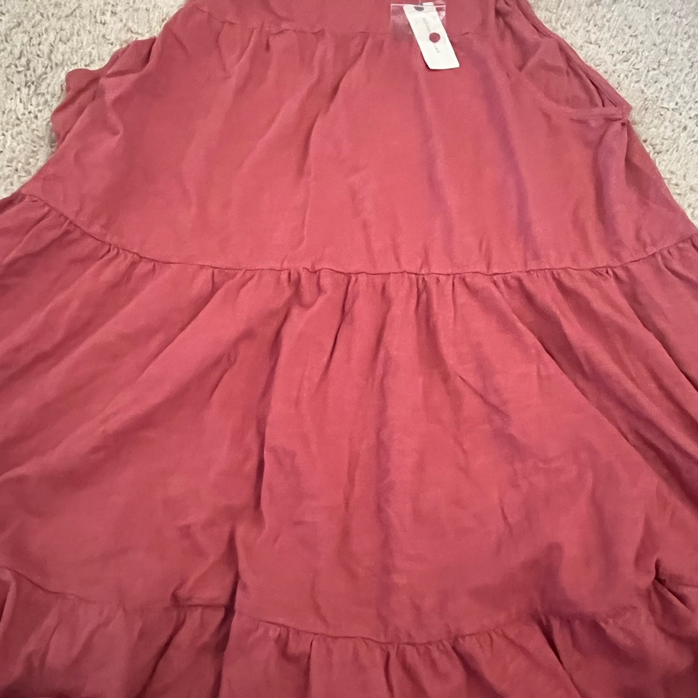 Anthropologie Rose-Pink Tiered Tunic Top